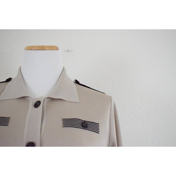 Vintage‎ Tan and Black Acrylic Knit Top size XS - Picture 5 of 10